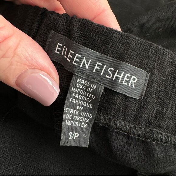 Eileen Fisher Tie-Front Overlay Wide Leg Culottes Crepe Crop Pants System Crepe - Picture 11 of 12
